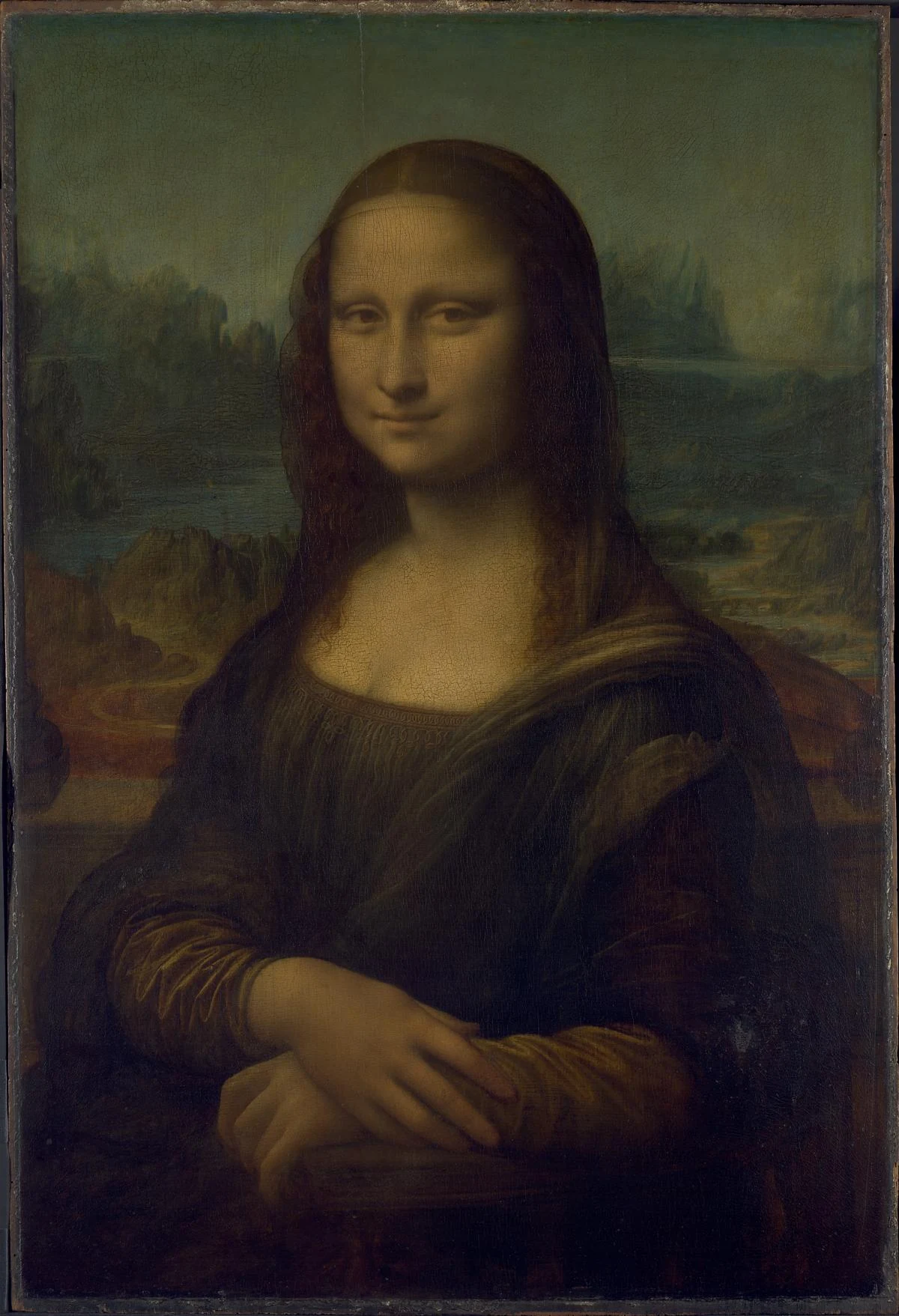 Mona Lisa — cała reprodukcja C2RMF, pomniejszona do podglądu